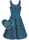 Dolly & Dotty Amanda Otter Family 50's Swing Dress in Blue