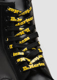 Dr. Martens Logo Laces Flat 8 Eyes in Black and Yellow