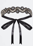 Gatsbylady Eliza 20's Flapper Headband Black Silver