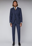 Gibson London Danny Tweed Trousers Blue