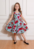 Hearts & Roses Kids With Love Dress Blue