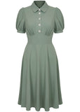 Hell Bunny Maddy 40's A-Line Dress Green