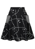 Hell Bunny Stitches 60's Skirt Black