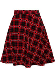 Hell Bunny Date Night Heart 60's Skater Skirt Red