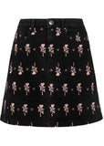 Hell Bunny The Lover Rose 60's Mini Skirt Black