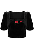 Hell Bunny Lilith Vampire 60's Top Black