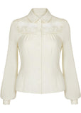 Hell Bunny Lucille 40's Blouse Ivory