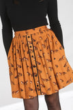 Hell Bunny Vixey Fox 60's Skirt Brown