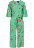 Hell Bunny Adelina 70's Jumpsuit Mint Green