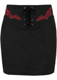 Hell Bunny Tallulah Snake 60's Mini Skirt Black