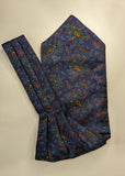 Hunt & Holditch Paisley Silk 70's Cravat Navy