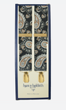 Hunt & Holditch Paisley Antique Golden Clips Braces Schwarz