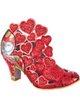 Irregular Choice Meile Hearts Floral 50's Pumps Red