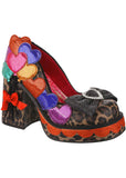 Irregular Choice Balloons and Cake 60's Platform Pumps in Leopard