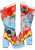 Irregular Choice x Justice League Team Up Boots Red