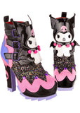 Irregular Choice x Hello Kitty Kuromi Cutie Boots Black