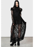 Killstar Enmity Lace Maxi Dress Black