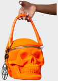 Killstar Grave Digger Skull Velvet Bag Orange