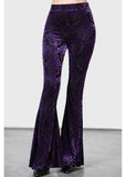 Killstar Valefor Velvet Flare 70's Trousers Purple