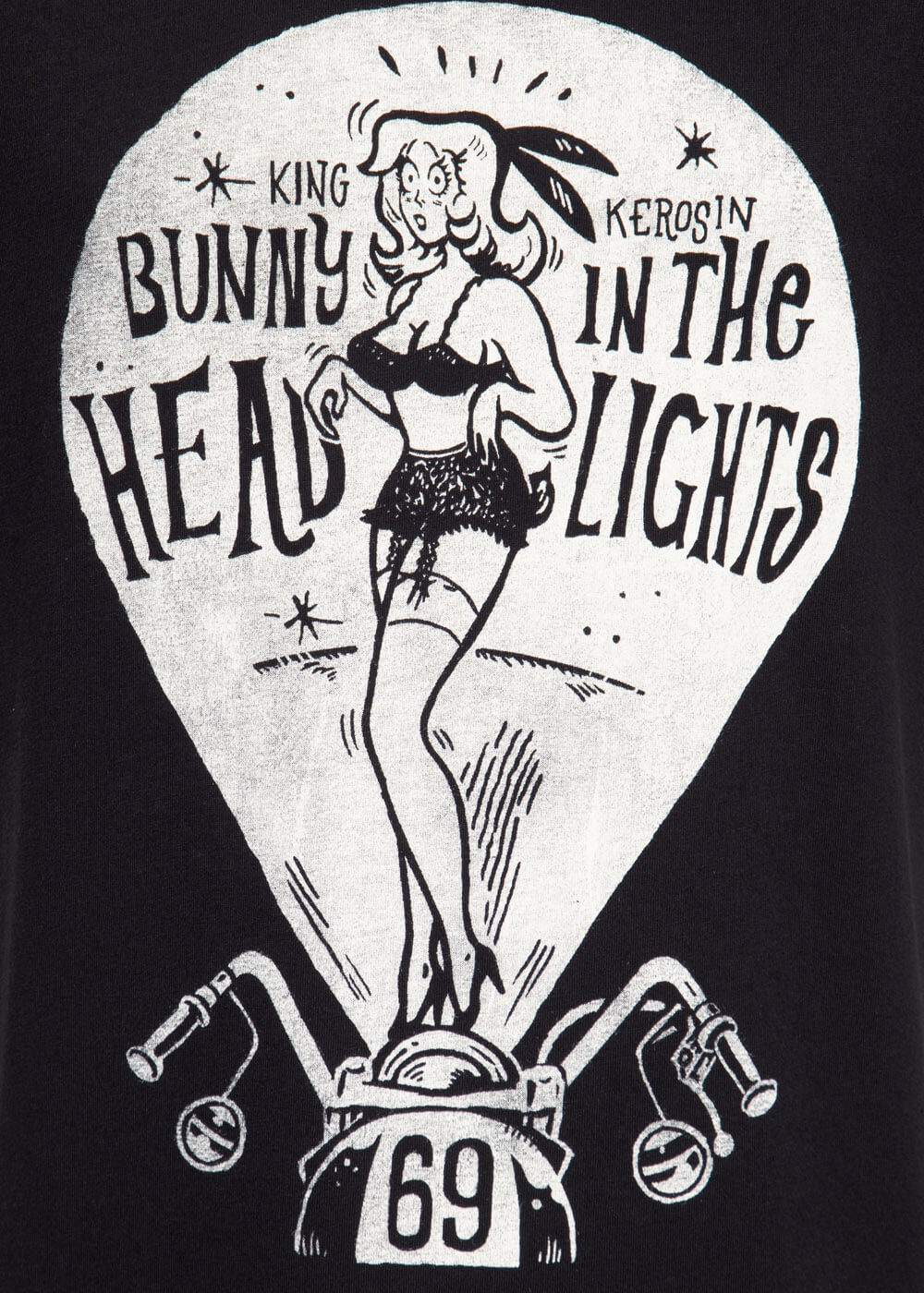 King Kerosin Mens Bunny in the Headlights T-Shirt Black –