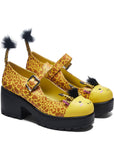 Koi Footwear Tira Grazing Giraffe Mary Janes Pumps Yellow