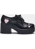 Koi Footwear Tennin Heart Plateau Shoes Black