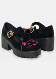Koi Footwear Sai Salem Sphynx Cat Mary Jane Pumps Black
