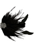 Love Vintage Feather 20's Hairclip Black