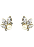 Love Vintage Leaf Pearl 50's Earrings Cream