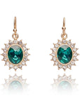Love Vintage Regency Emerald Earrings Green