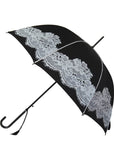 Loving Rain Lace Print Umbrella Black