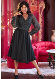Miss Candyfloss Karina Lou Lace 50's Swing Dress Black