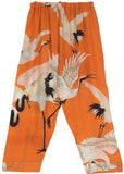 One Hundred Stars Stork Crepe Trousers Orange
