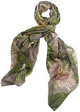 One Hundred Stars Passion Flower Scarf Grey