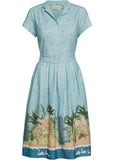Palava Louise Kew Gardens 40's A-Line Dress Blue