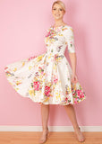 Pretty Dress Company Hepburn Seville 50's Swing Dress Ivory
