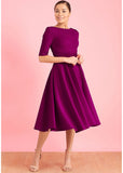 Pretty Dress Company Hepburn 50's Swing Dress Berry