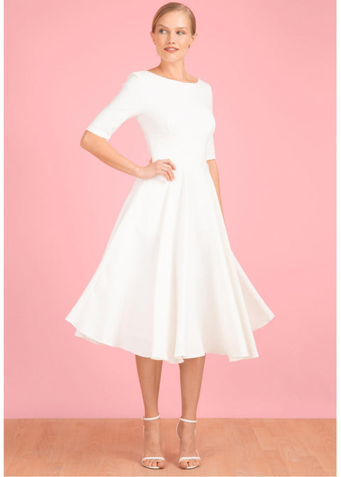 Pretty Dress Company Hepburn 50's Swing Dress Ivory – Succubus