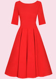 Pretty Dress Company Hepburn 50's Swing Dress Red