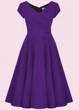 Pretty Dress Company Hourglass 50's Swing Dress Purple