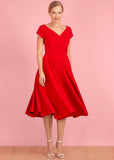 Pretty Dress Company Hourglass 50's Swing Dress Red