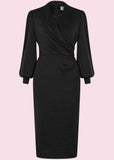 Pretty Dress Company Jenson 50's Pencil Dress Black