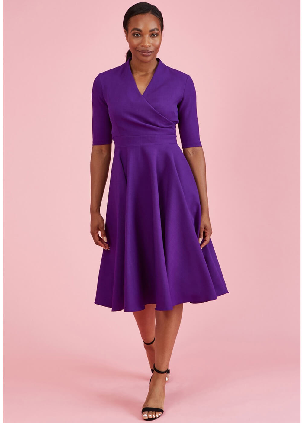 Pretty Dress Company Leyla 50's Swing Dress Purple –