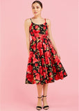 Pretty Dress Company Priscilla Sorrento 50's Swing Dress Black Red