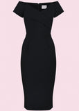 Pretty Dress Company Temptress 50's Pencil Dress Black