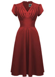 Pretty Retro Classic 50's Swing Dress Red