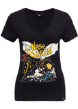 Queen Kerosin Wasp Queen 50's Girlie T-Shirt Black