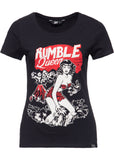 Queen Kerosin Rumble In The Jungle Girly T-Shirt Black