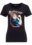 Queen Kerosin Motor Queen Girly T-Shirt Black