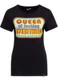 Queen Kerosin Queen of Everything Girly T-Shirt Black